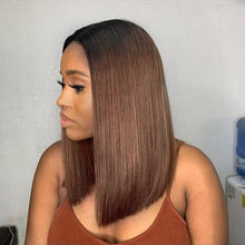 Glueless Cocoa Crush NAIJA Royal HD Lace Blunt Cut Bone Straight 13X4 Frontal Wig