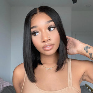 Density Silky Bone Straight 13x4 Lace Frontal Wig