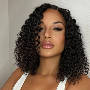 Glueless Breathable Deep Wave 4x4 Closure Lace Mid Part Wig 12